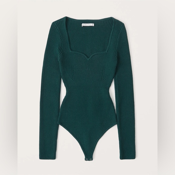 Abercrombie & Fitch Ribbed Knit Sweater Bodysuit - Picture 2 of 14